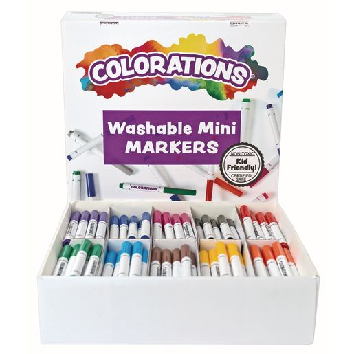 Colorations® Washable Mini Markers Classroom Value Pack - Set of 200
