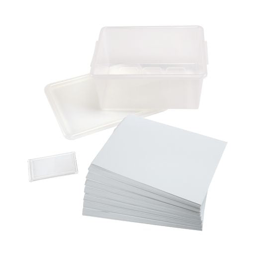 Colorations® White Heavy Weight Construction Paper, 9" x 12", 500 Sheets, 50lb Weight Quality with Storage Bin