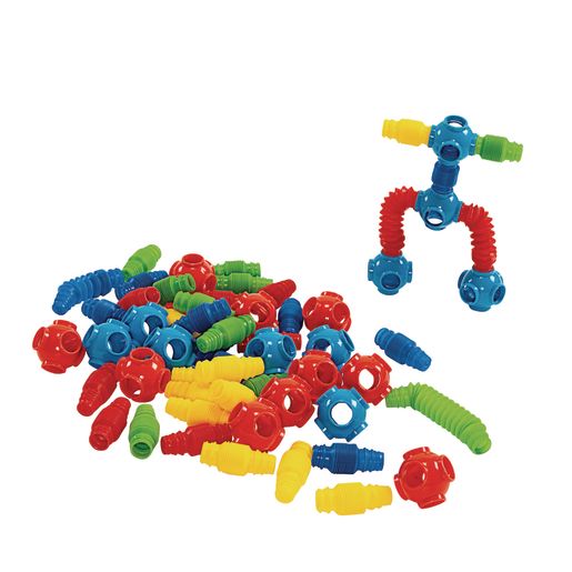 Excellerations® Stretchy Tubes and Connectors - 60 Pieces