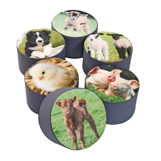 Environments® Farm Life Stools - Set of 6