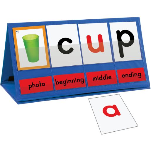 Really Good Stuff® Word Building Desktop Pocket Chart Tent & Cards Kit