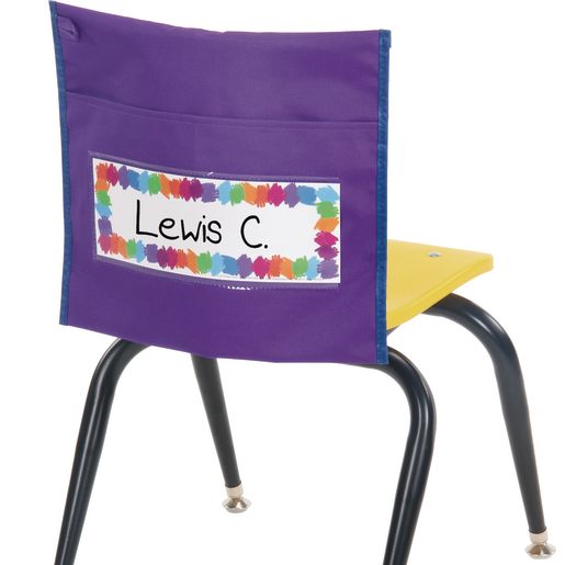 Early Childhood Classic Chair Pockets - Set of 6 - Purple-Blue