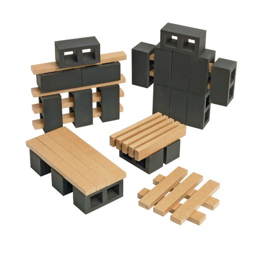 Excellerations® Mini Blocks and Planks Tabletop Building Set - 40 pieces
