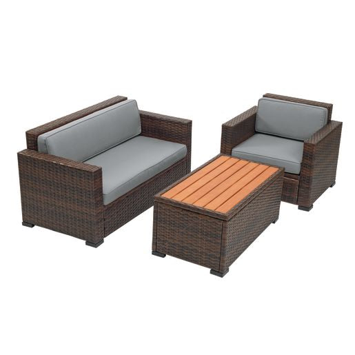Excellerations® Outdoor Wicker Furniture 3-Piece Set (Preschool Height)