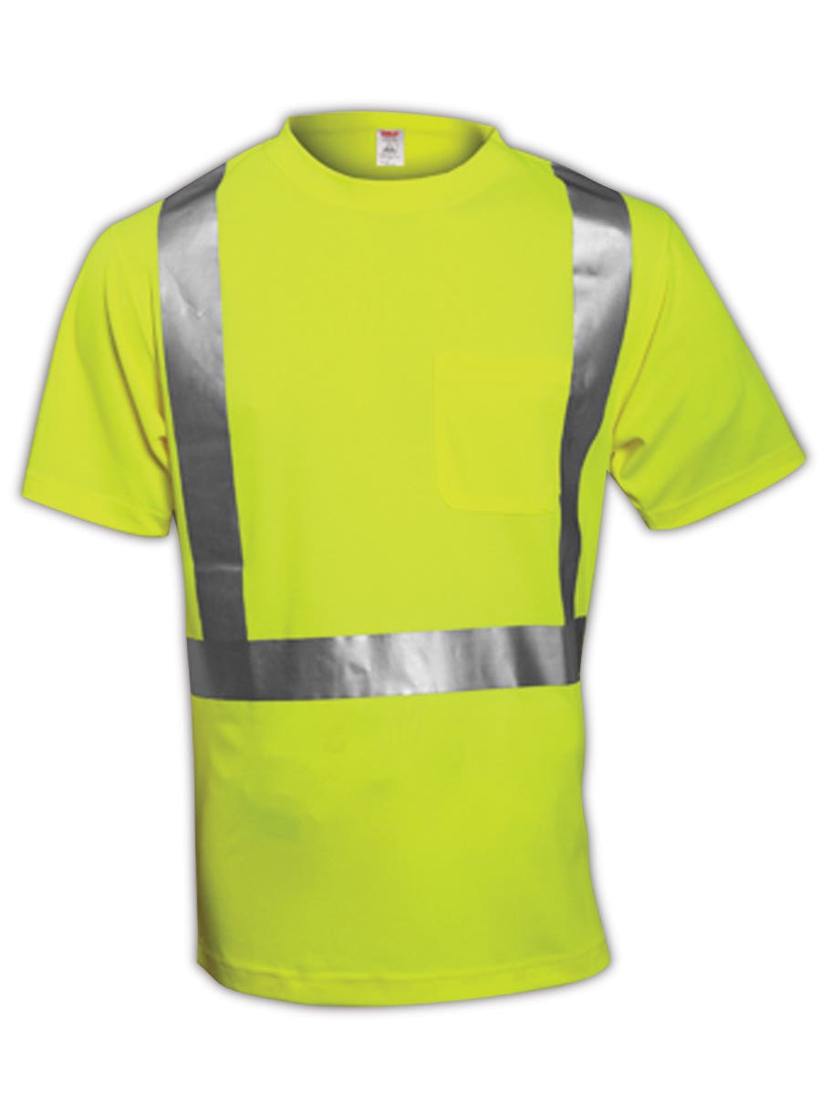 Tingley Job Sight ANSI Level 2 Lime Yellow High-Visibility T-Shirt