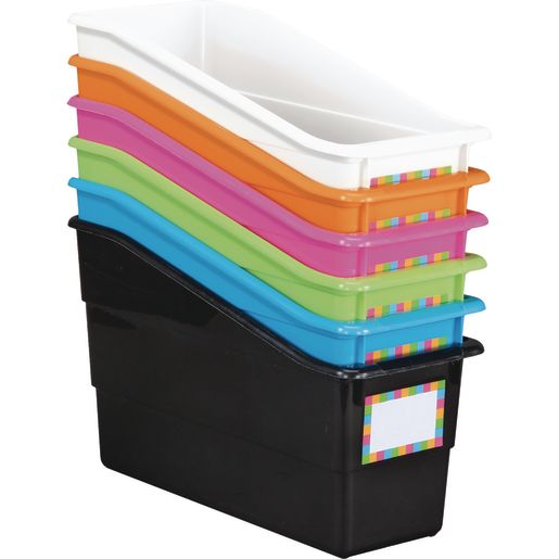 Durable Book & Binder Holders, Set of 6 - Neon Pop