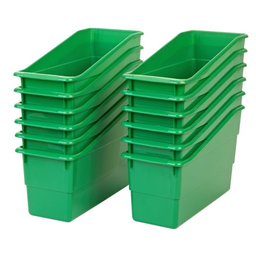 Durable Book & Binder Holders, Set of 12 - Green