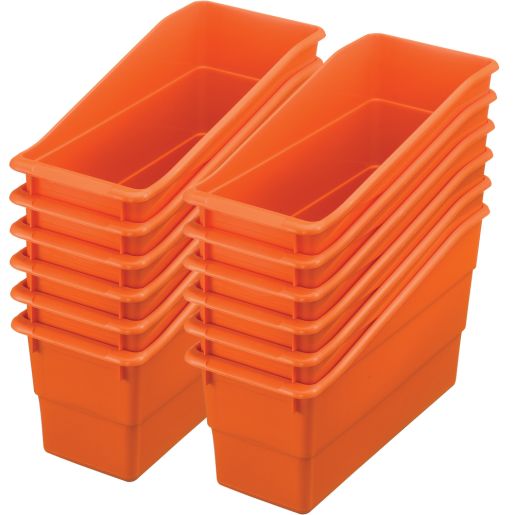 Durable Book & Binder Holders, Set of 12 - Orange