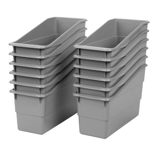 Durable Book & Binder Holders, Set of 12 - Pebble