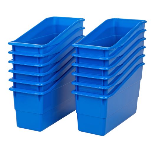 Durable Book & Binder Holders - Set of 12 - Blue
