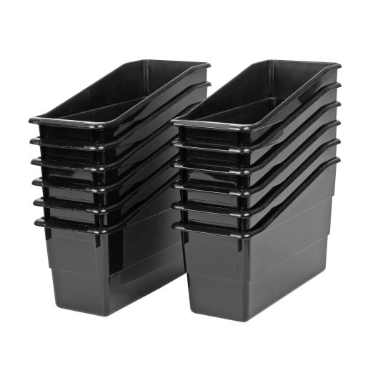 Durable Book & Binder Holders, Set of 12 - Black