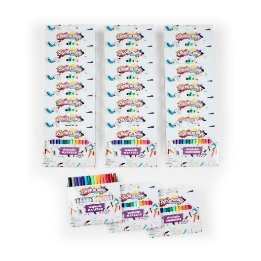 Colorations® Washable Markers - 24 Sets, 16 Colors, Total 384