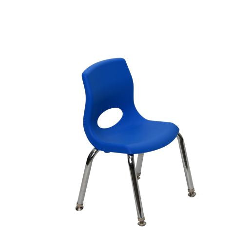 Angeles® MyPosture™ Chair 12" H - Primary Blue with Chrome Legs