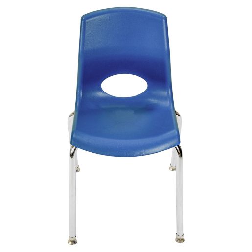 Angeles® MyPosture™ Chair 14" H - Primary Blue with Chrome Legs - Set of 4