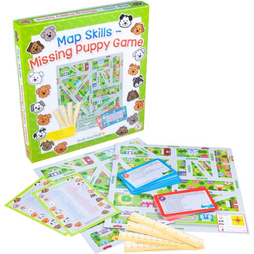 Map Skills - Missing Puppy Game - 1 board game