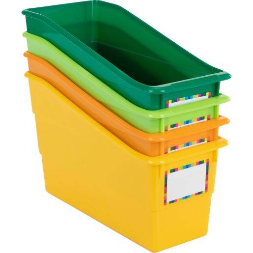 Durable Book And Binder Holders - Citrus - Set Of 4