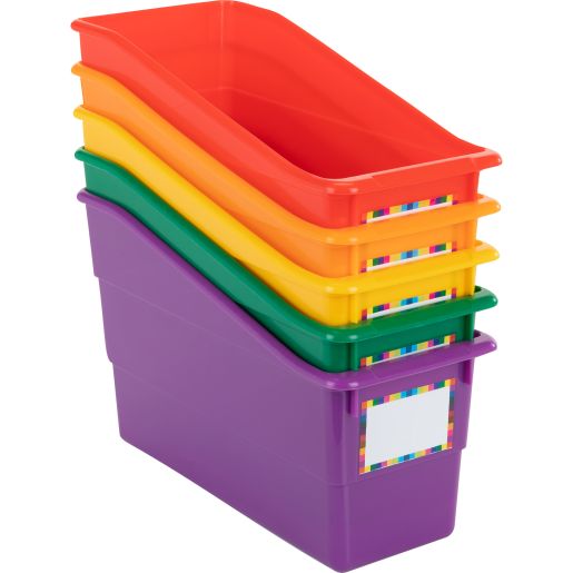 Durable Book And Binder Holders - 5 Group Colors - Set Of 5