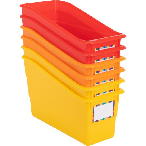 Durable Book And Binder Holders - 3 Group Colors - Set Of 6