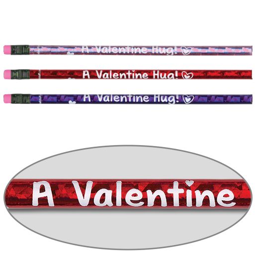 Valentine Hug From Your Teacher Pencils - 12 pencils