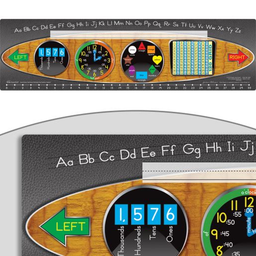 Zaner-Bloser Dashboard 120 Grid Self-Adhesive Vinyl Desktop Helpers™ - Set Of 24