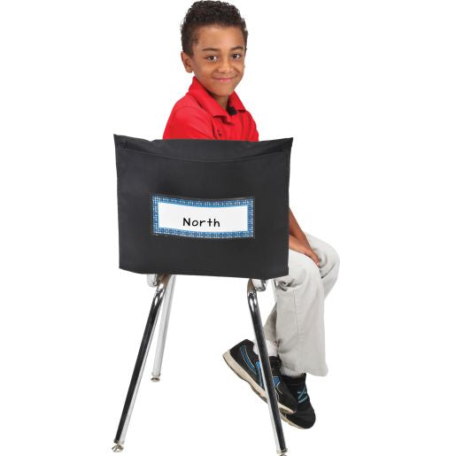 Store More® Deep-Pocket Chair Pockets -6 Pack - Black