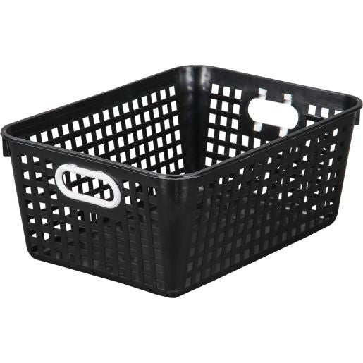Large Plastic Desktop Storage Baskets, 13¼" by 10" by 5½" Single Basket - Available in 7 DifferentColors - Great For Your Home Storage or Classroom Ne