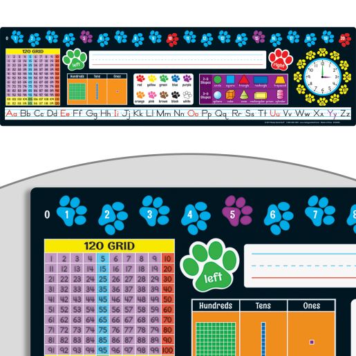 Paw Prints Self-Adhesive Deluxe Plastic Desktop Helpers™ - Set Of 24