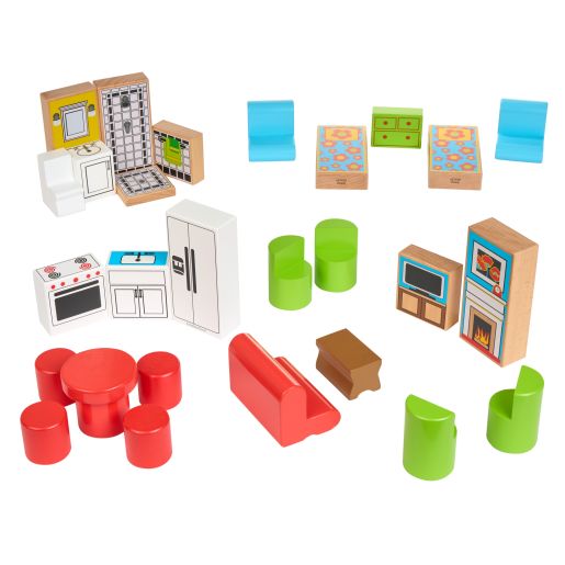 Excellerations® Wooden Play Furniture, 23 pcs.