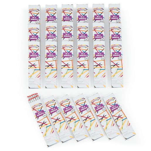 Colorations® NO.2 Hex Pencils with Erasers - 24 Sets