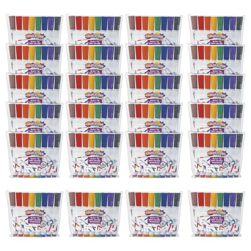 Colorations® Dry Erase Markers, Bullet Tip - 24 Sets