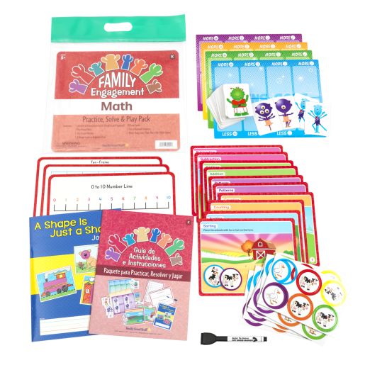 Family Engagement Math - Practice, Solve & Play Pack - Kindergarten