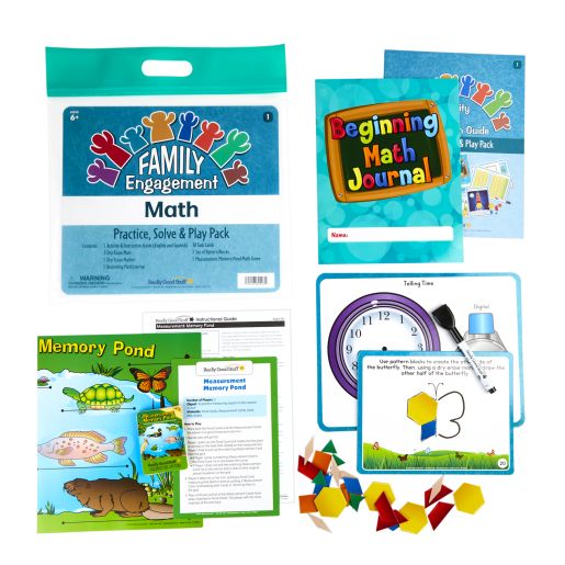 Family Engagement Math - Practice, Solve & Play Pack - First Grade