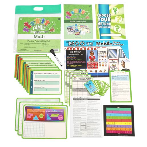 Family Engagement Math - Practice, Solve & Play Pack - Fifth Grade