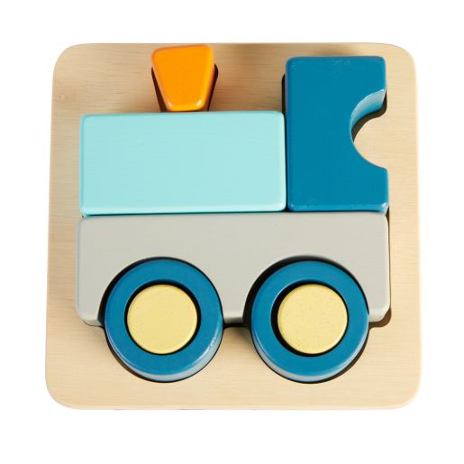Excellerations® Sustainably Harvested Rubberwood Train Puzzle