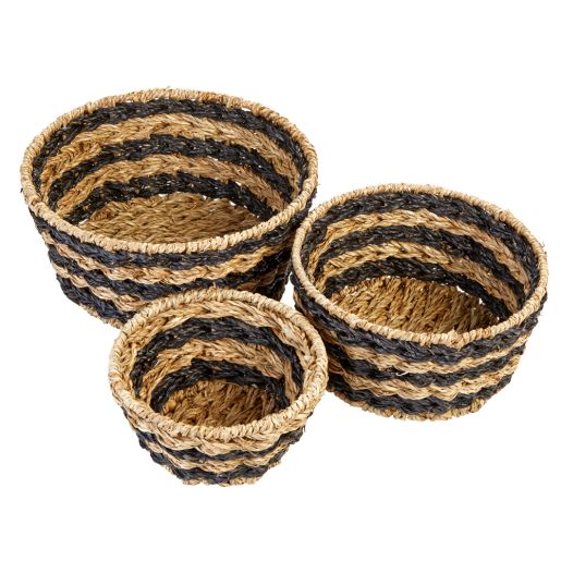 Discount School Supply® Woven Rush Grass Bowls - Set of 3