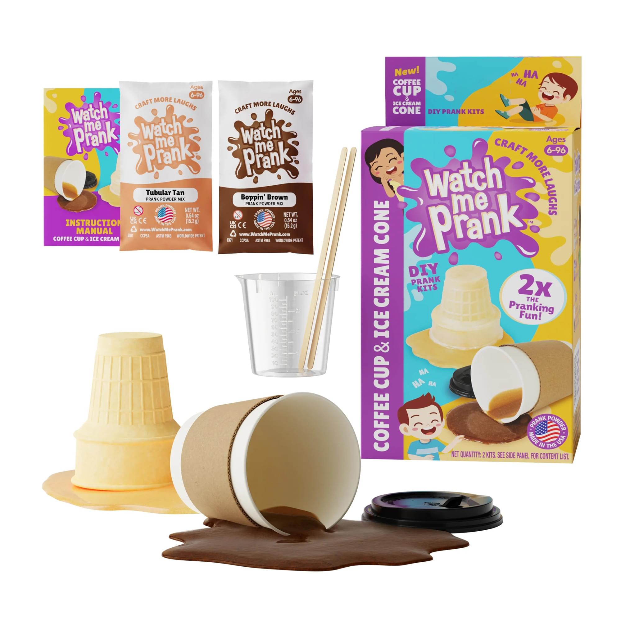 WatchMePrank DIY Prank Kit | Coffee Cup & Ice Cream Cone