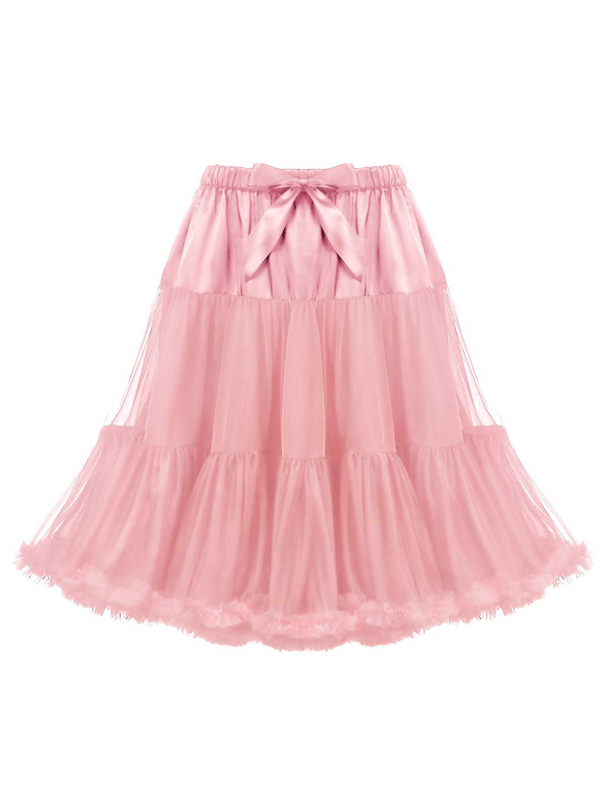 Pink 1950s Ruffles Petticoat Underskirt
