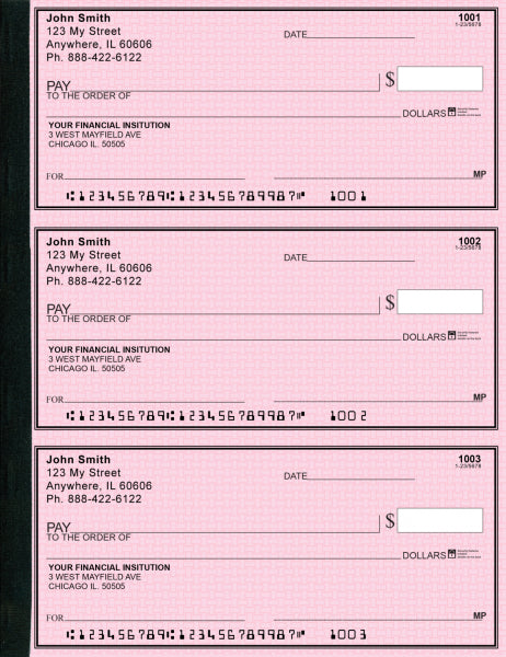 Pink Safety Secretary Deskbook Checks