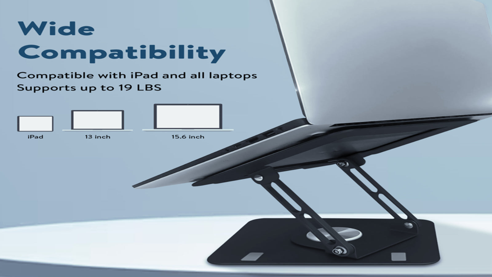 Uncaged Ergonomics Swivel Laptop Stand Black