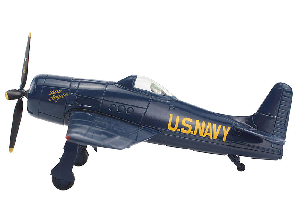 Grumman F8F Bearcat Fighter Aircraft "Blue Angels (1-5 decals)" (1946) United States Navy "SkyMax Models" Series 1-72 Diecast Model by Hobby Master