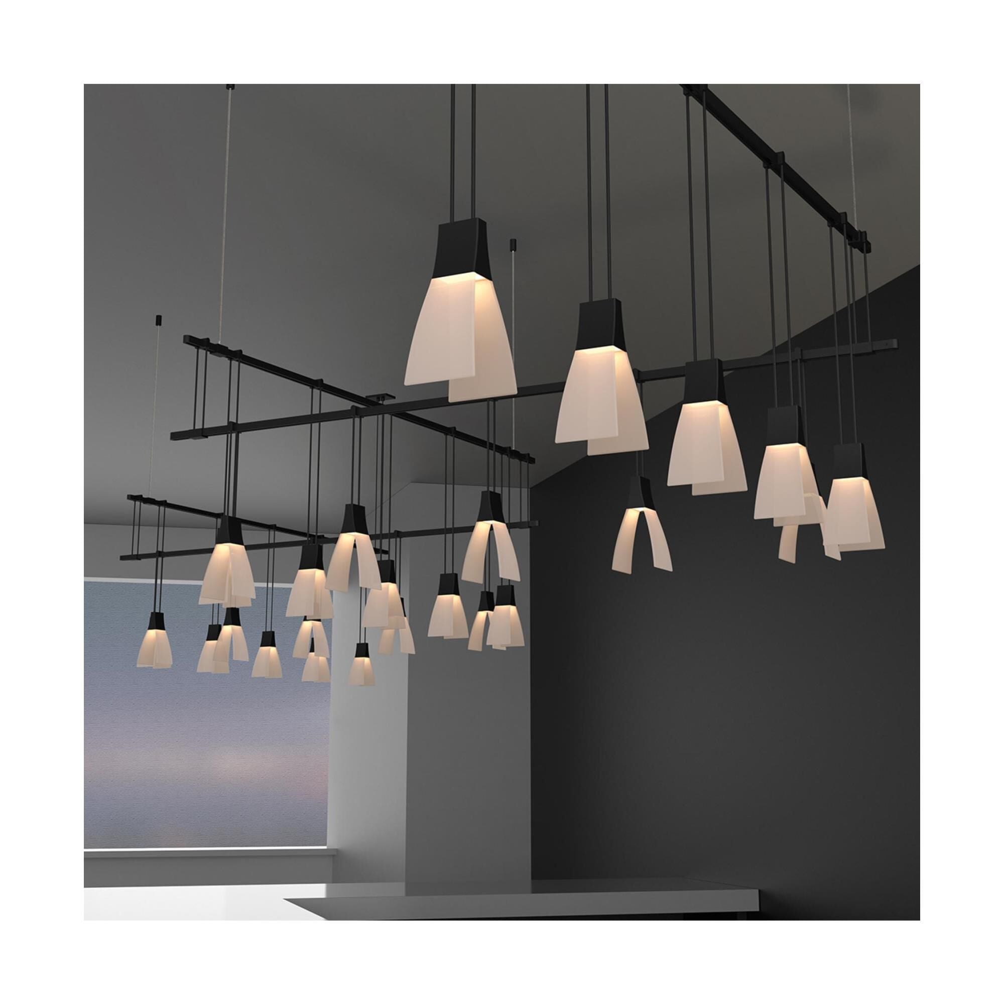 SONNEMAN Suspenders 161 Inch 35 Light LED Multi Light Pendant Suspenders - S1K48K-MC060662-RP12 - Modern Contemporary