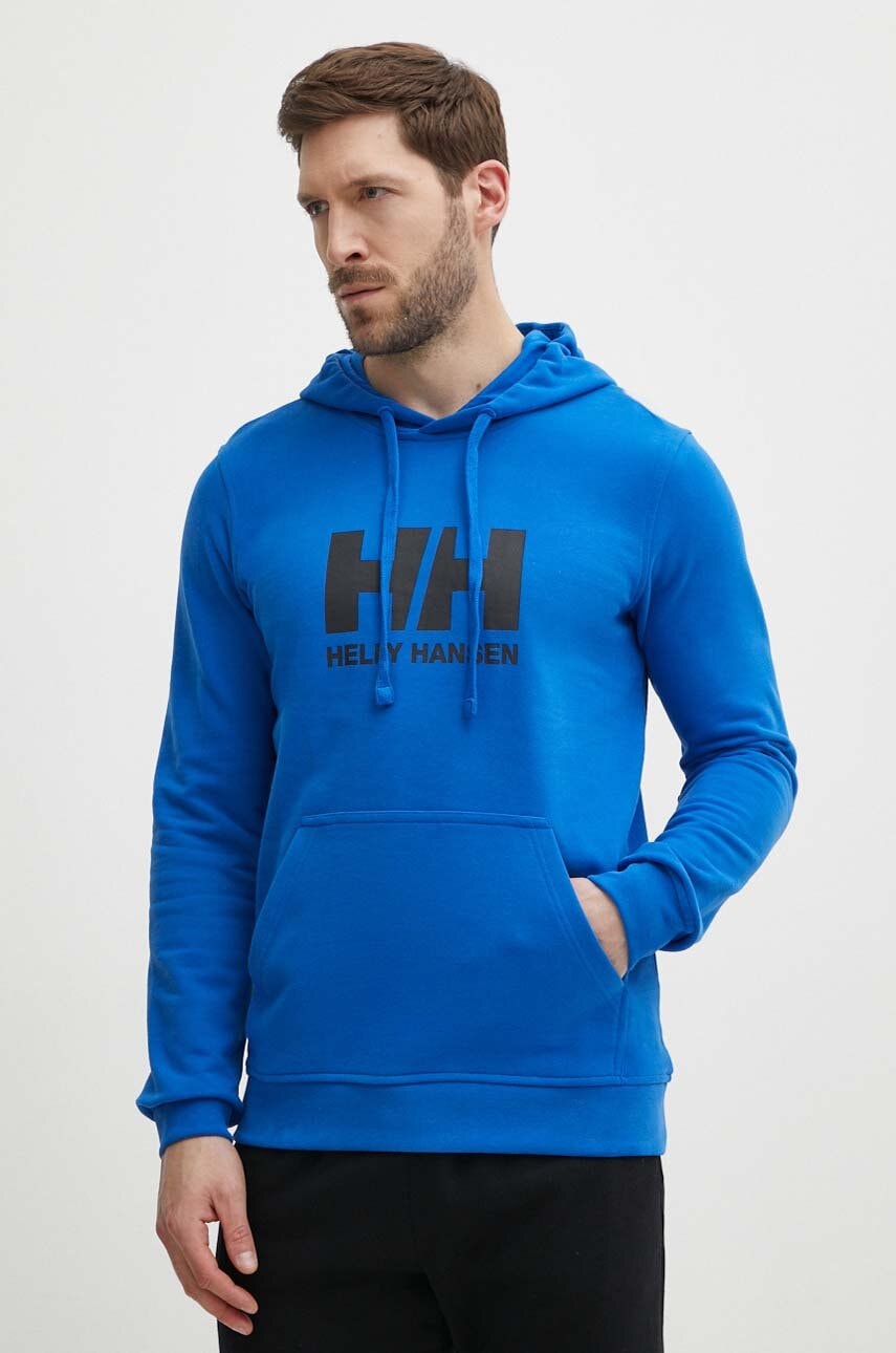 Pamučna dukserica Helly Hansen HH LOGO HOODIE za muškarce, s kapuljačom, aplikacijom