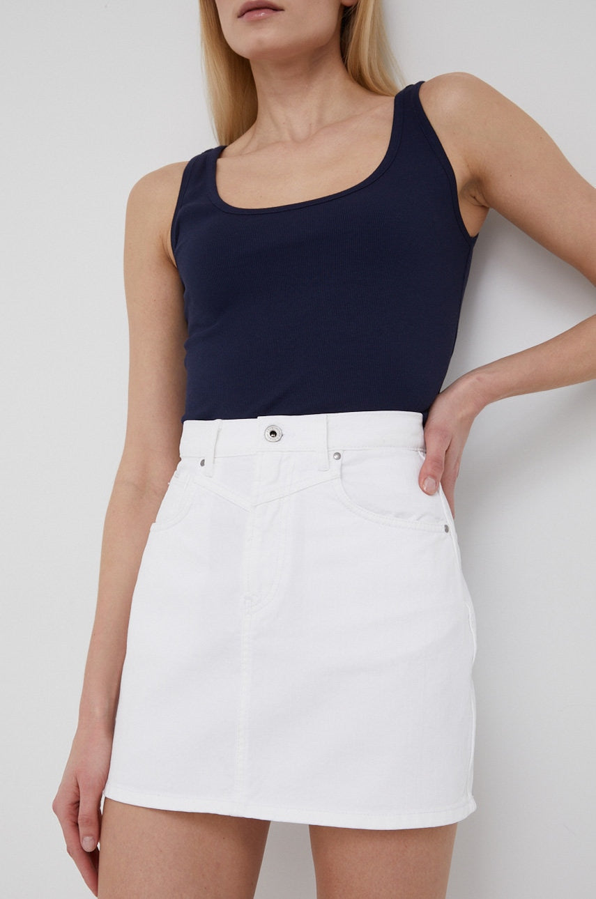 Bombažno jeans krilo Pepe Jeans Rachel Skirt