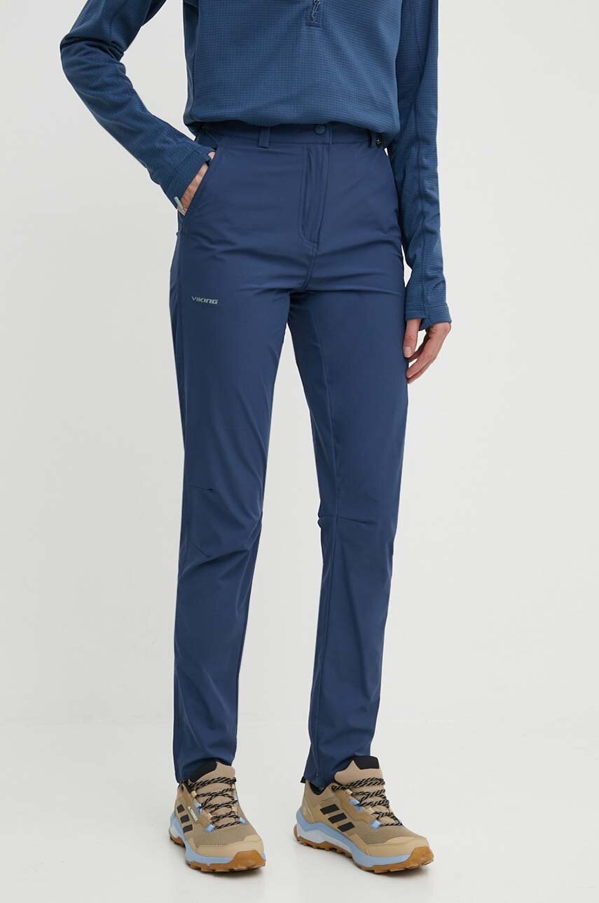 Outdooor hlače Viking Expander Ultralight ženske, mornarsko modra barva