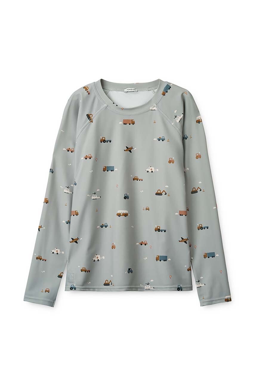 Otroška dolga majica za kopanje Liewood siva barva