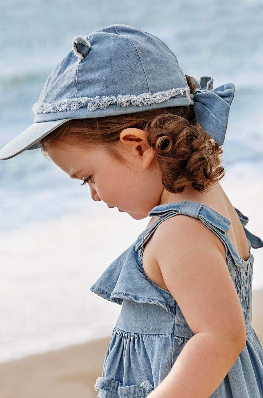 Dječja kapa Mayoral boja: ljubičasta, od tanke pletenine, pamučna