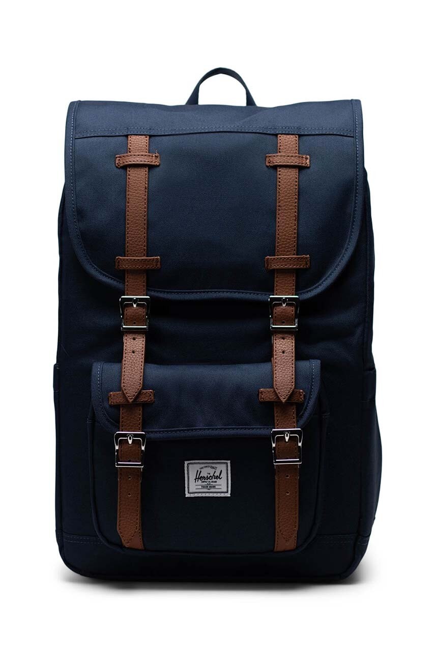 Ruksak Herschel 11391-00007-OS Little America™ Mid Backpack boja: tamno plava, veliki, bez uzorka