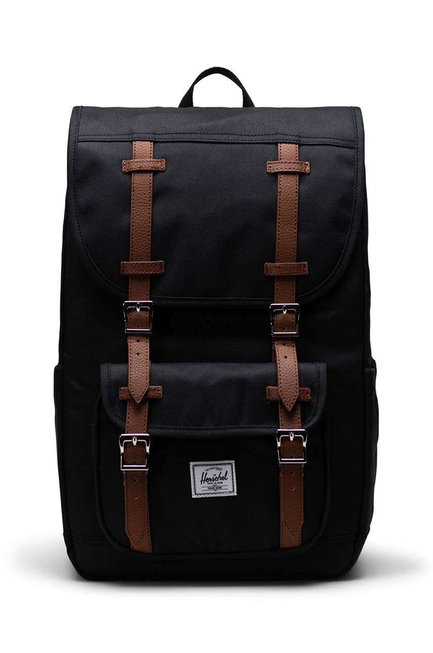 Ruksak Herschel 11391-00001-OS Little America™ Mid Backpack boja: crna, veliki, s uzorkom