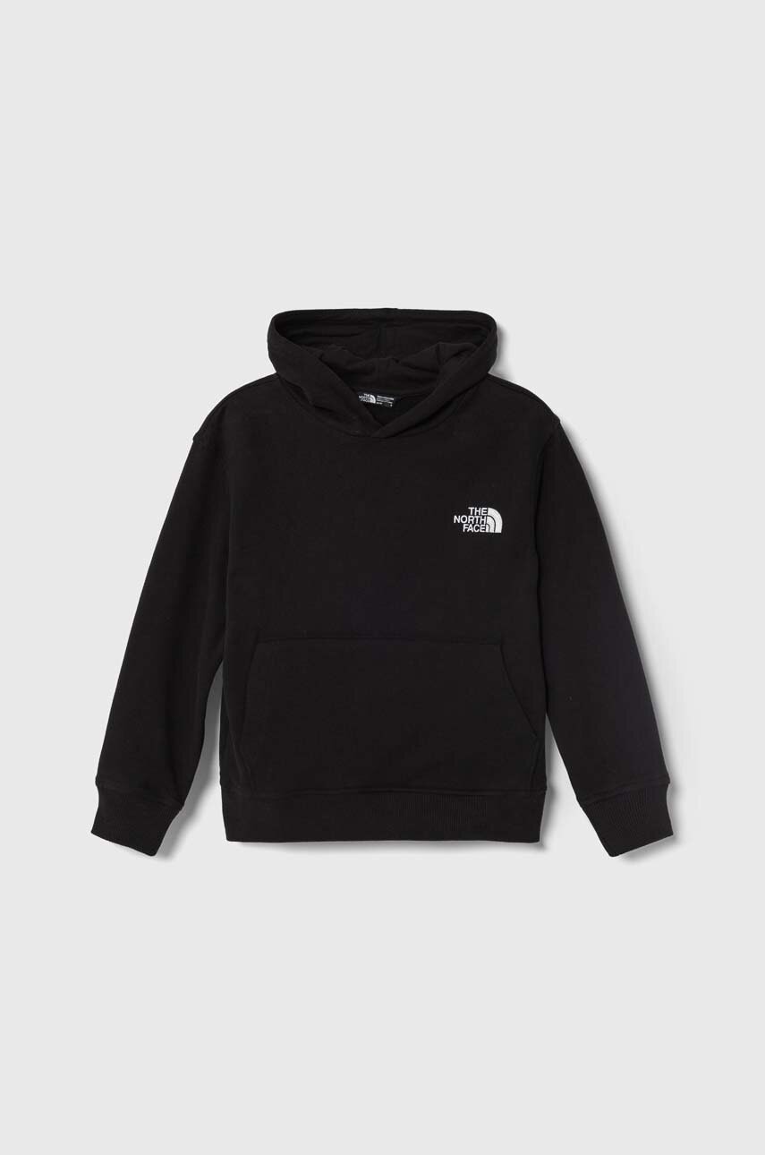 Dukserica The North Face OVERSIZED HOODIE boja: crna, s kapuljačom, melanž