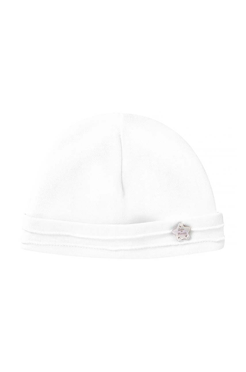 Pamučna kapa za bebe Tartine et Chocolat boja: bijela, od tanke pletenine, pamučna